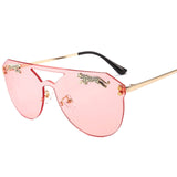 Women Rimless Oversized  Sunglasses